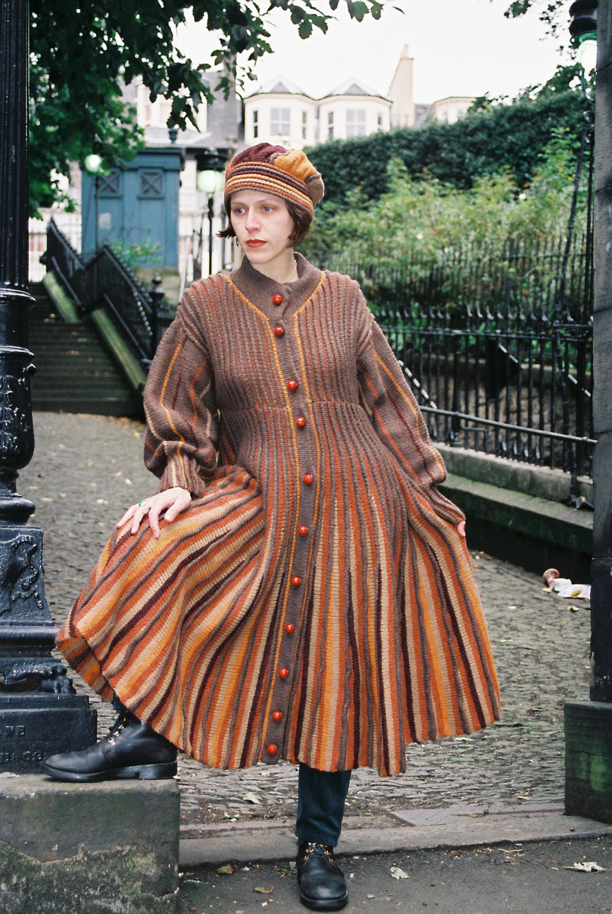 wool flared coat