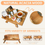 Thumbnail: 3 in 1 Acacia Wood Sofa Arm Tray with 360° Cup Holder & Rotating Phone Stand