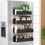 Thumbnail: Metal 4 Pack Magnetic Spice Storage Rack Organizer for Refrigerator and Oven