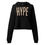 Thumbnail: Women's "HYPE" Pop Crop Black Hoodie