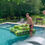 Thumbnail: Inflatable Tank Swimming Pool Floaties with Water Cannon Gun For Teens/Adults