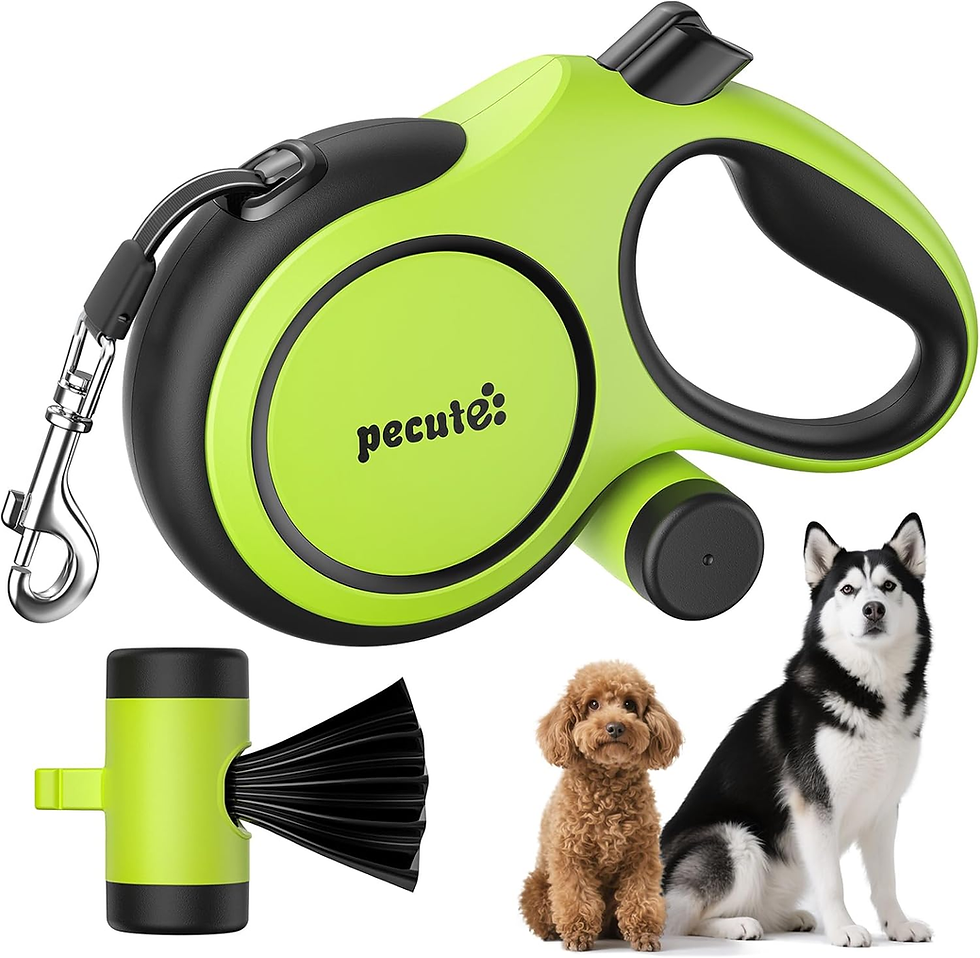 Retractable Dog Leash for Large Dogs with Poop Bag Holder