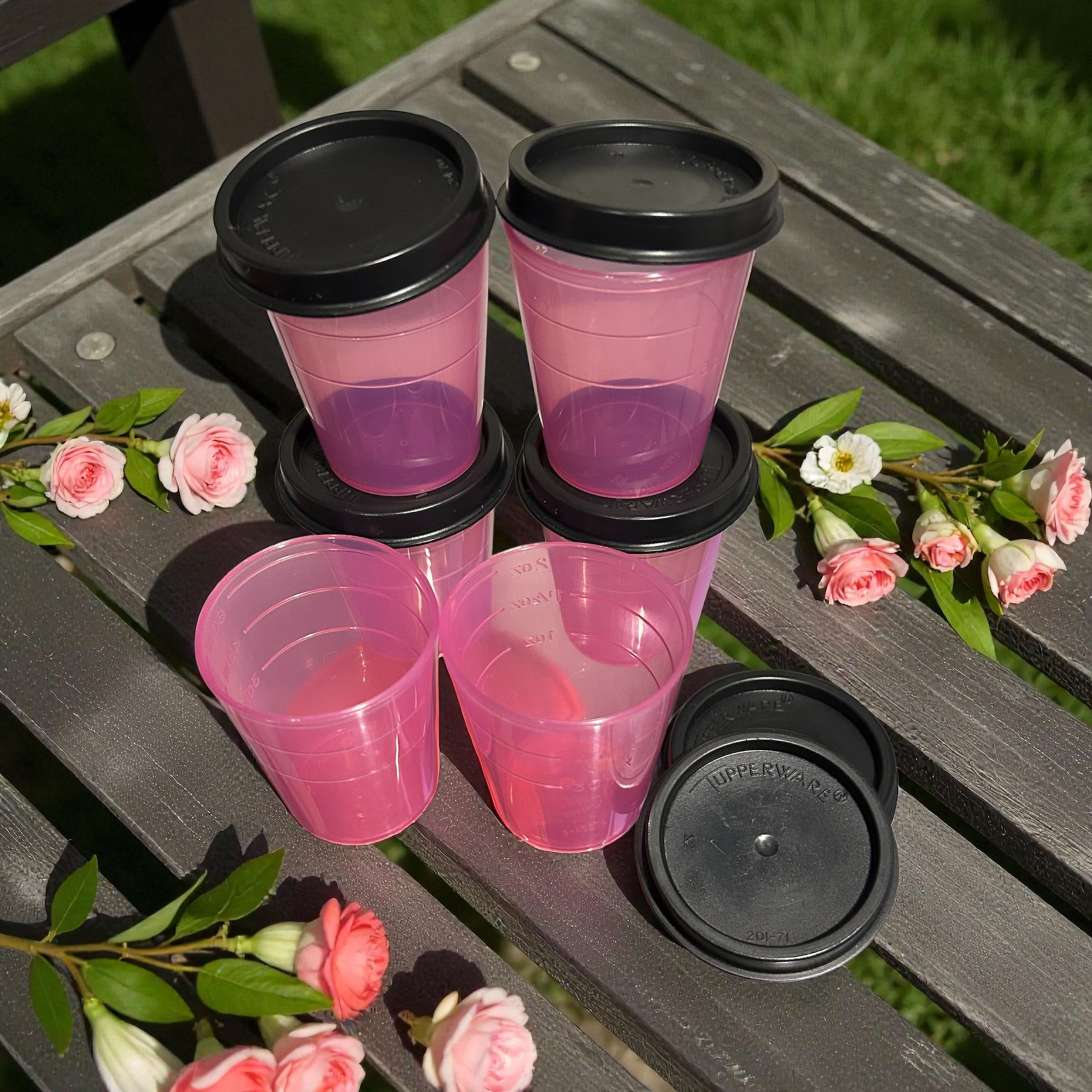 Minibægre pink/sort (6)