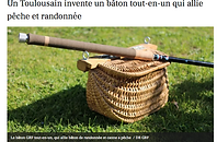 BÂTON DE RANDONNÉE CANNE À PÊCHE SURVIE TOUT-EN-UN GUILLOTEAU RANDONNÉE FISHING