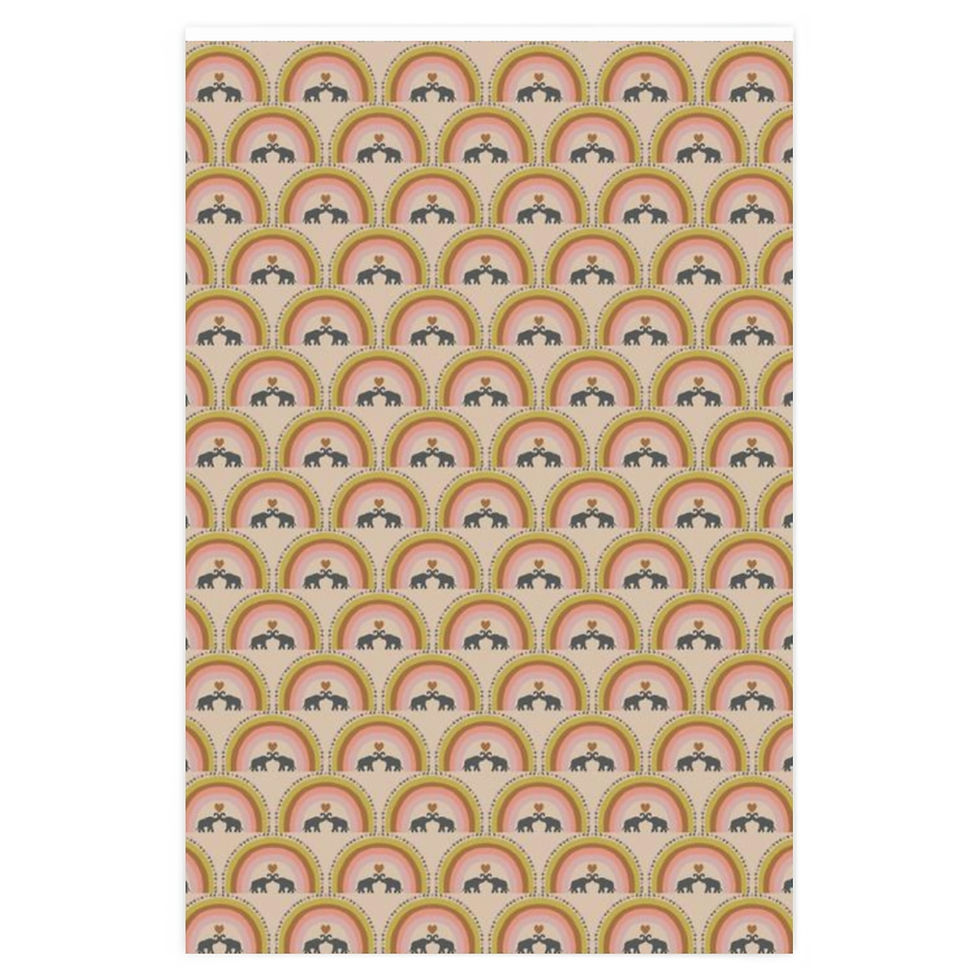 Thumbnail: Elephants and Rainbows Artisan Wrapping Paper 