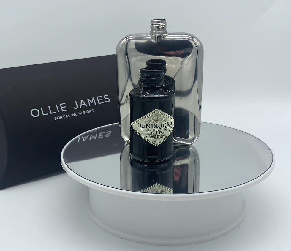 Thumbnail: Polished Silver 6oz Hip Flask
