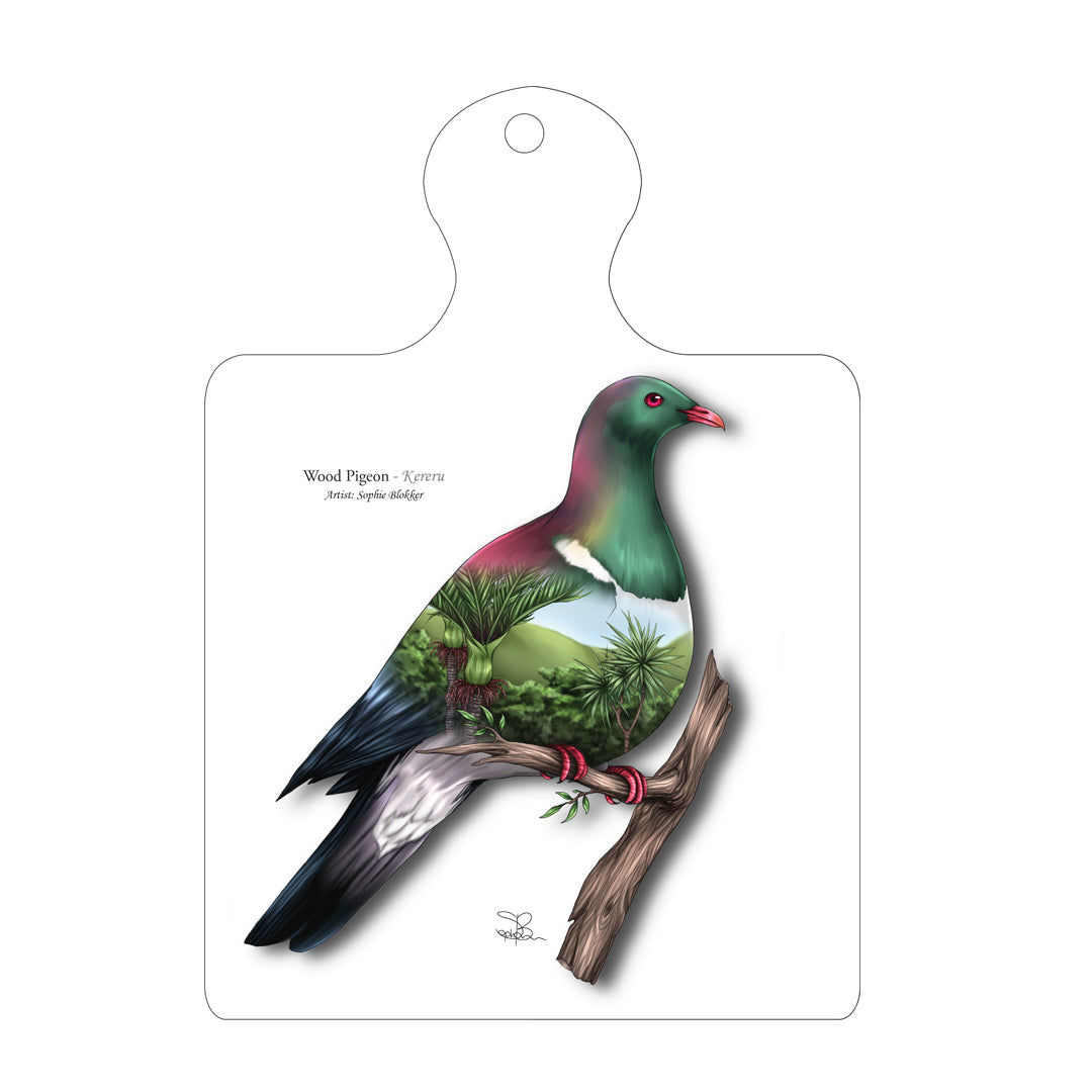 Ceramic Paddle Trivet – Wood Pigeon