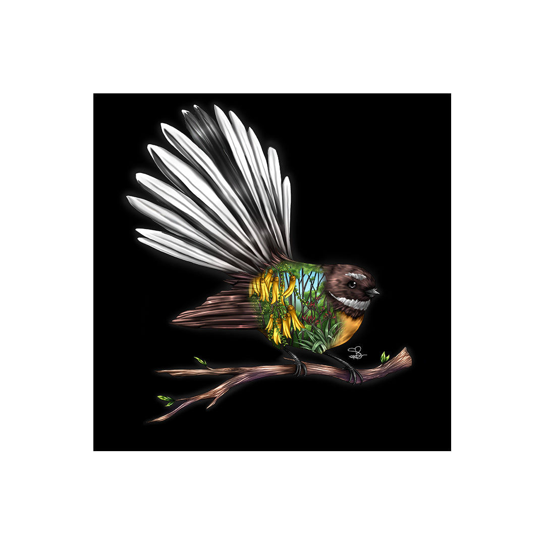 LED Art Canvas – Fantail by Sophie Blokker