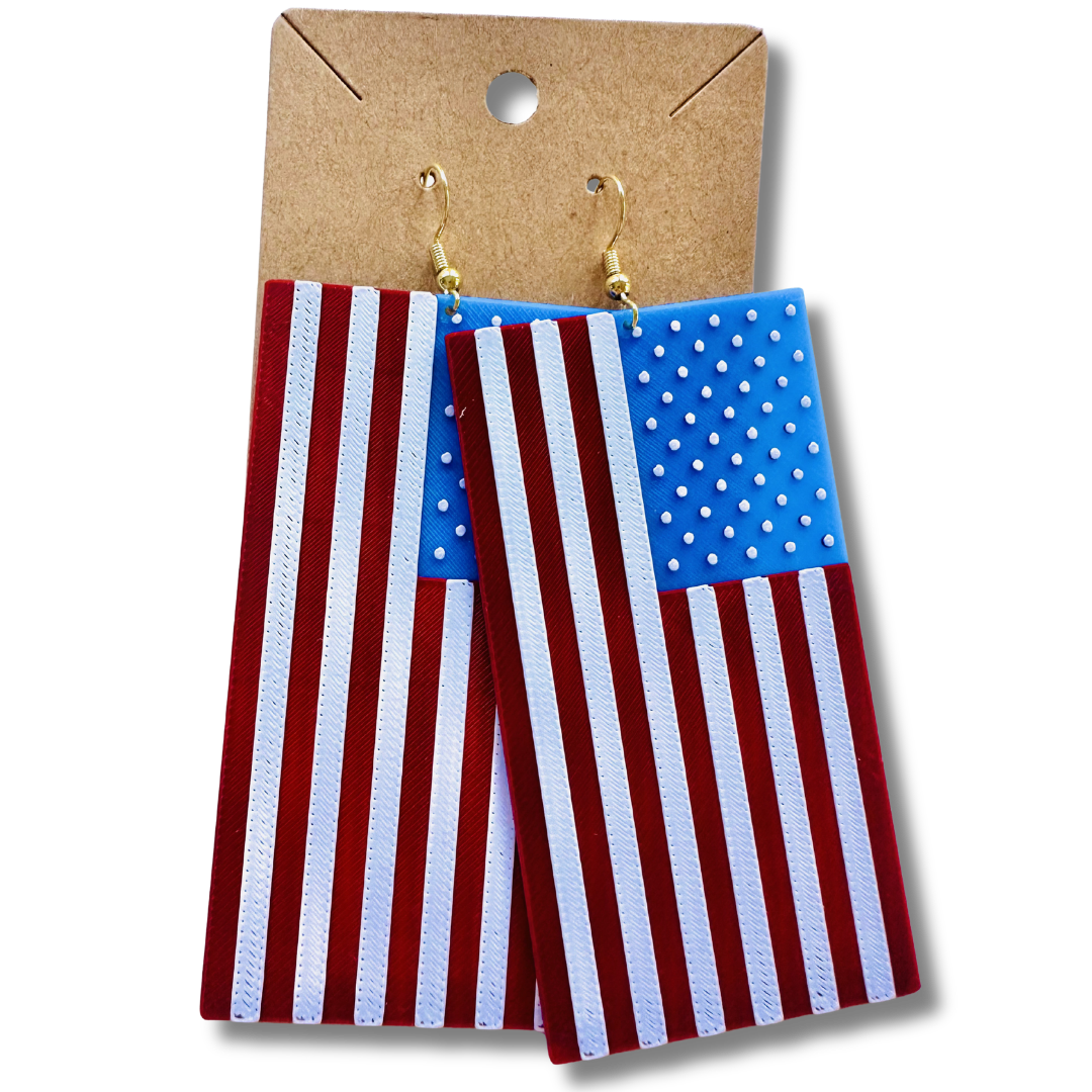 American Flag Earrings
