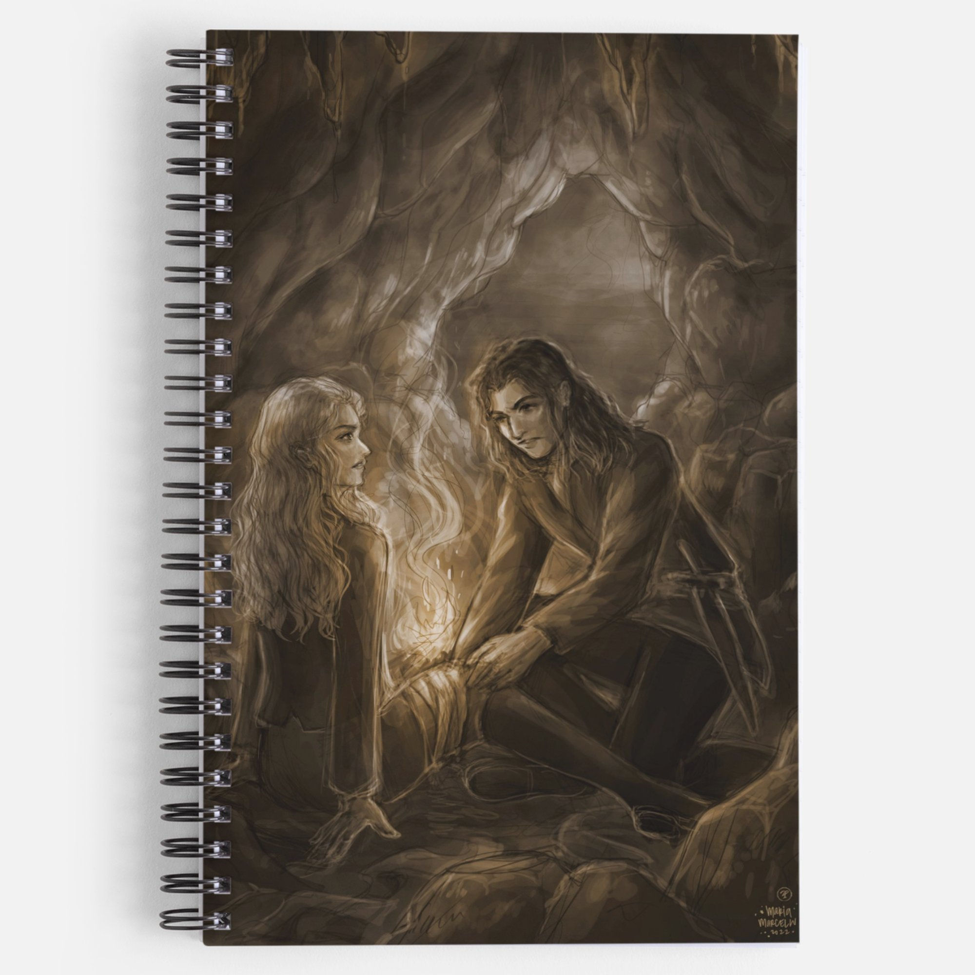 5x5"x 8.5" Notebook - Aluma & Gattacan - Artwork by Marcella