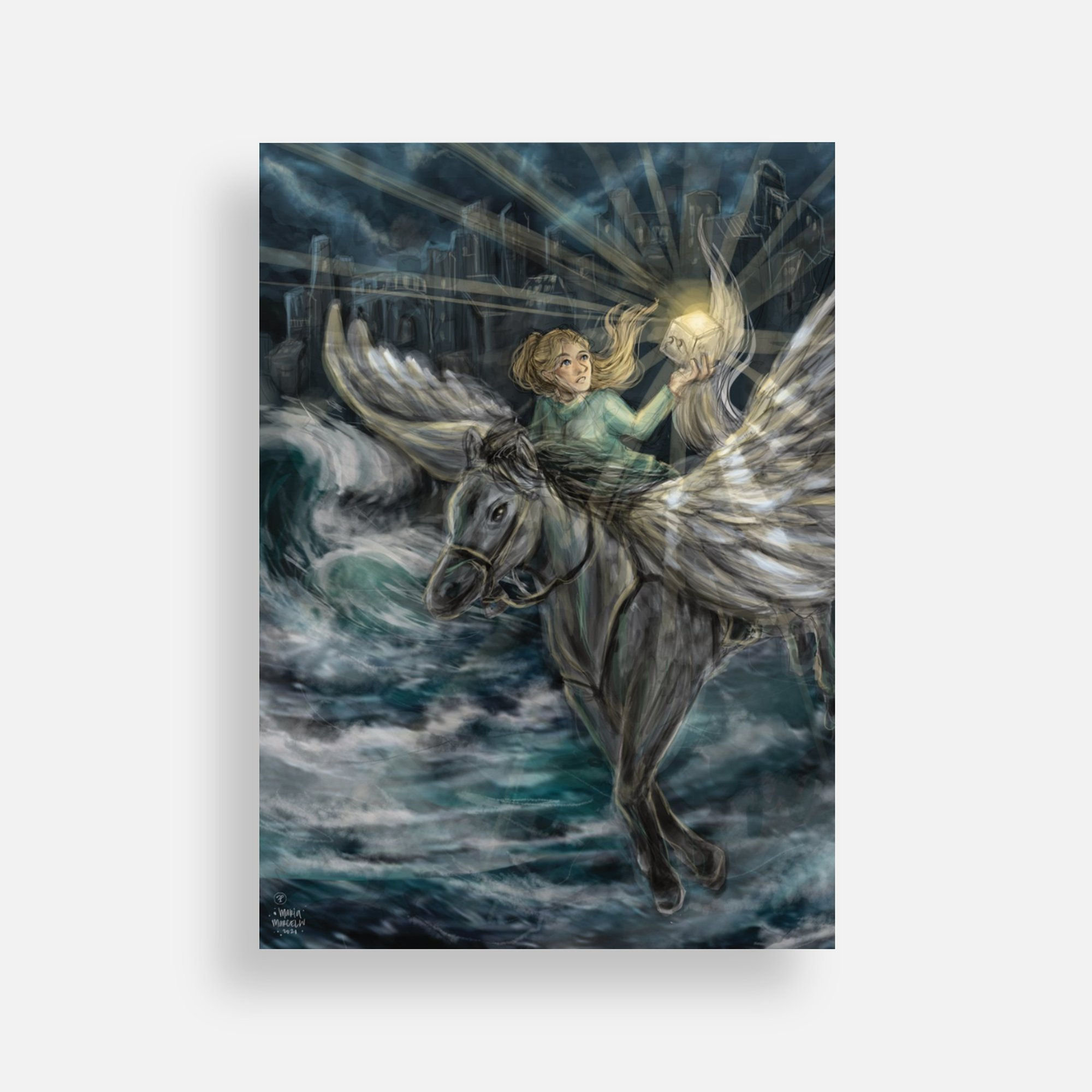 5x7 Print Premium Glossy Front - Aluma & Cashel - Artwork by Marcella