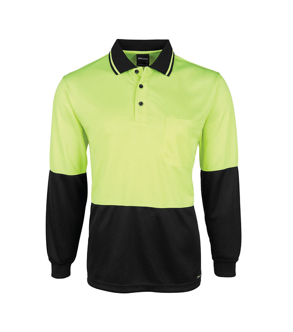 Hi Vis L/S Jacquard Polo (6HJNL)