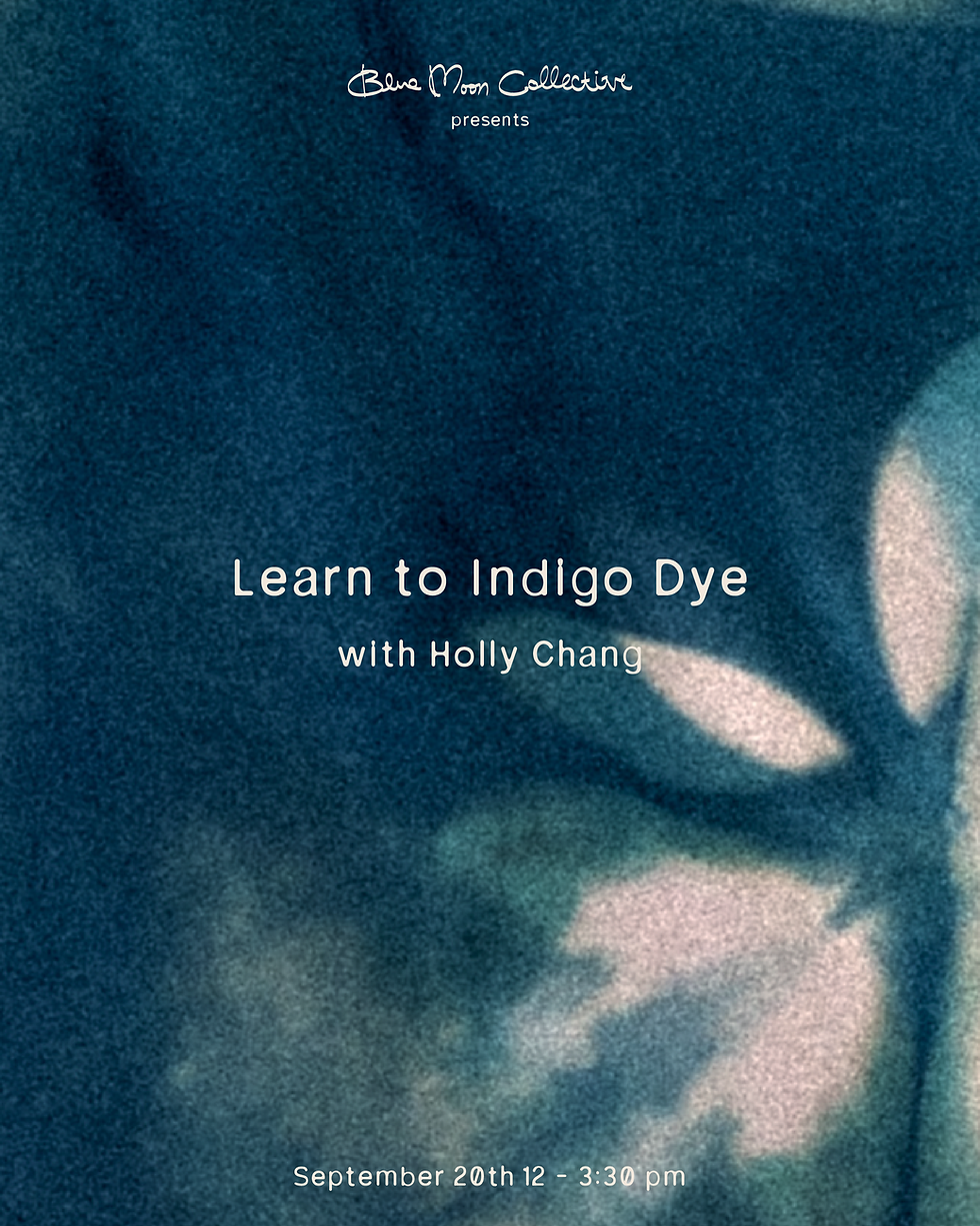 Indigo Dye + Shibori Workshop with Holly Chang