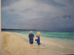 "Couple on Jamaican Beach"