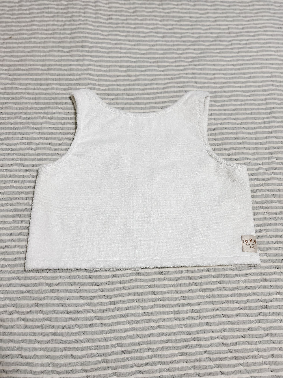 Thumbnail: FERN TOP | M | WHITE & BLUE BLOOM