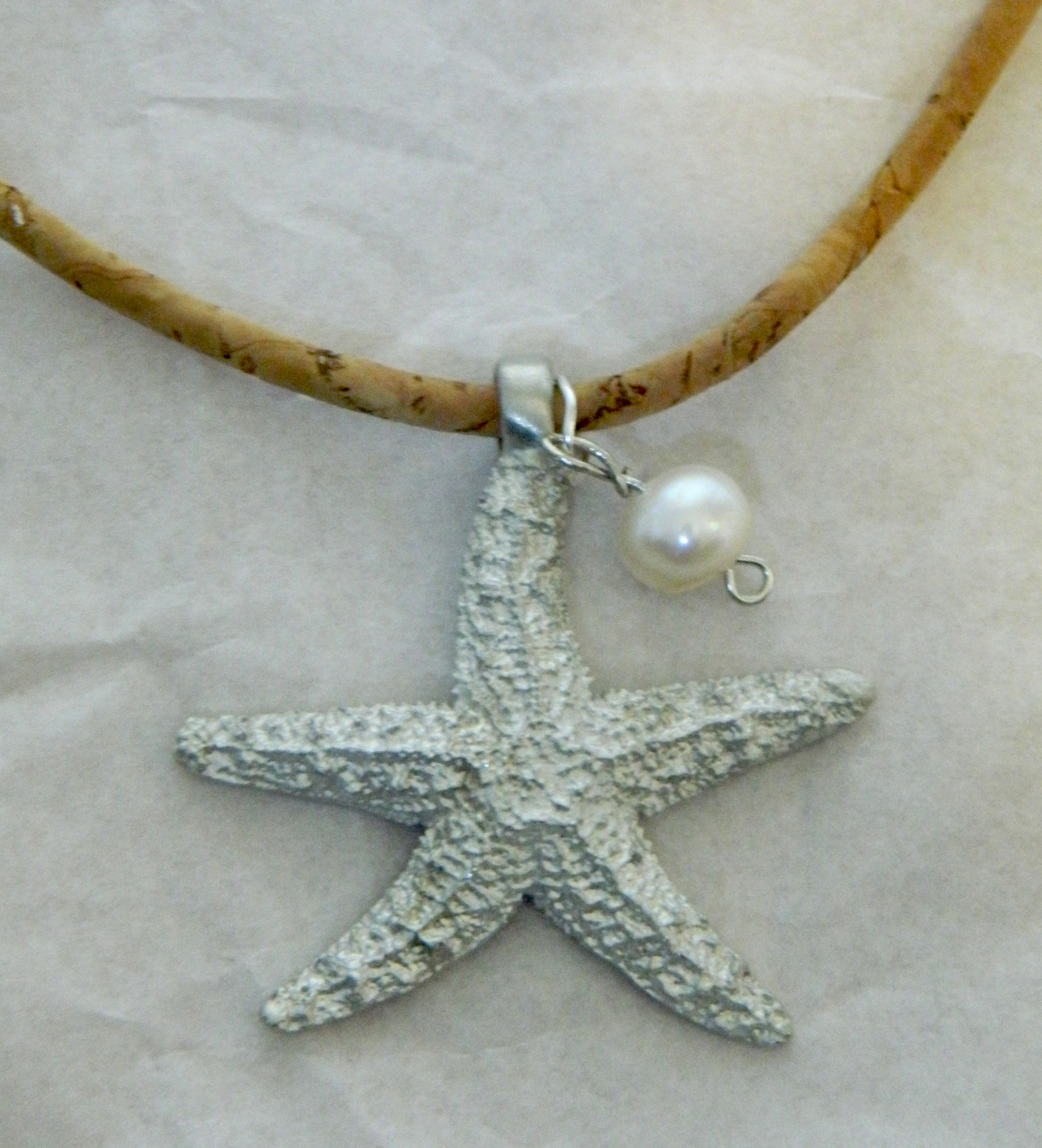 Pewter Sugar Starfish with Pearl