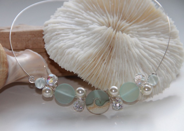 FP925 Seafoam Cluster Necklace
