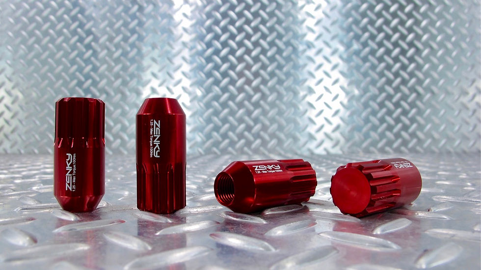 Thumbnail: Ecrous de Roue - Aluminium Forgé - 45G - 45 mm - Rouge - 20 pcs