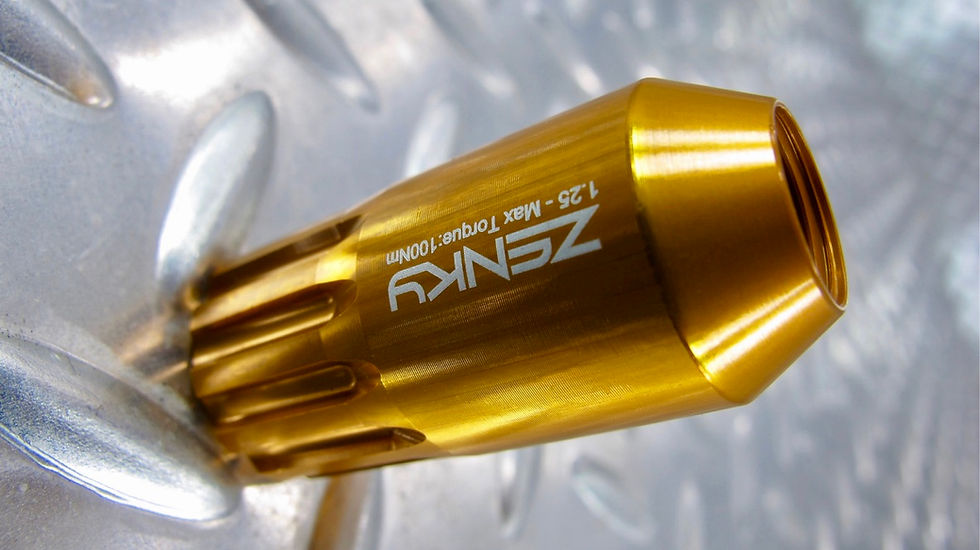 Thumbnail: Ecrous de Roue - Aluminium Forgé - 45G - 45 mm - Jaune - 20 pcs