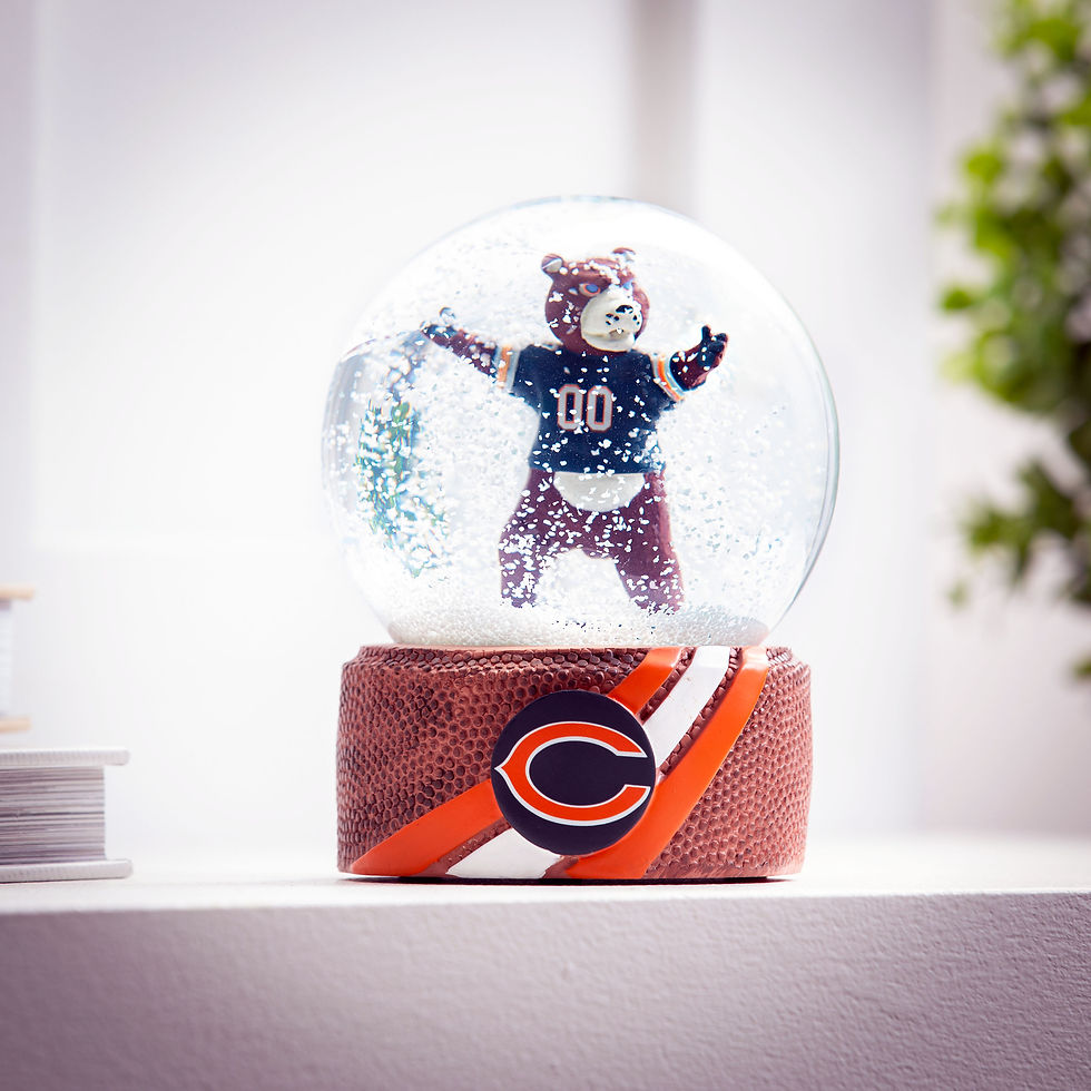 Chicago Bears NFL Mascot Water Snow Globe