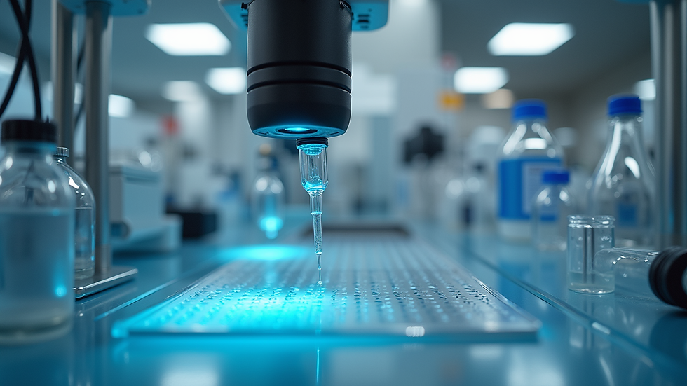 Close-up view of a laboratory setup with scientific equipment