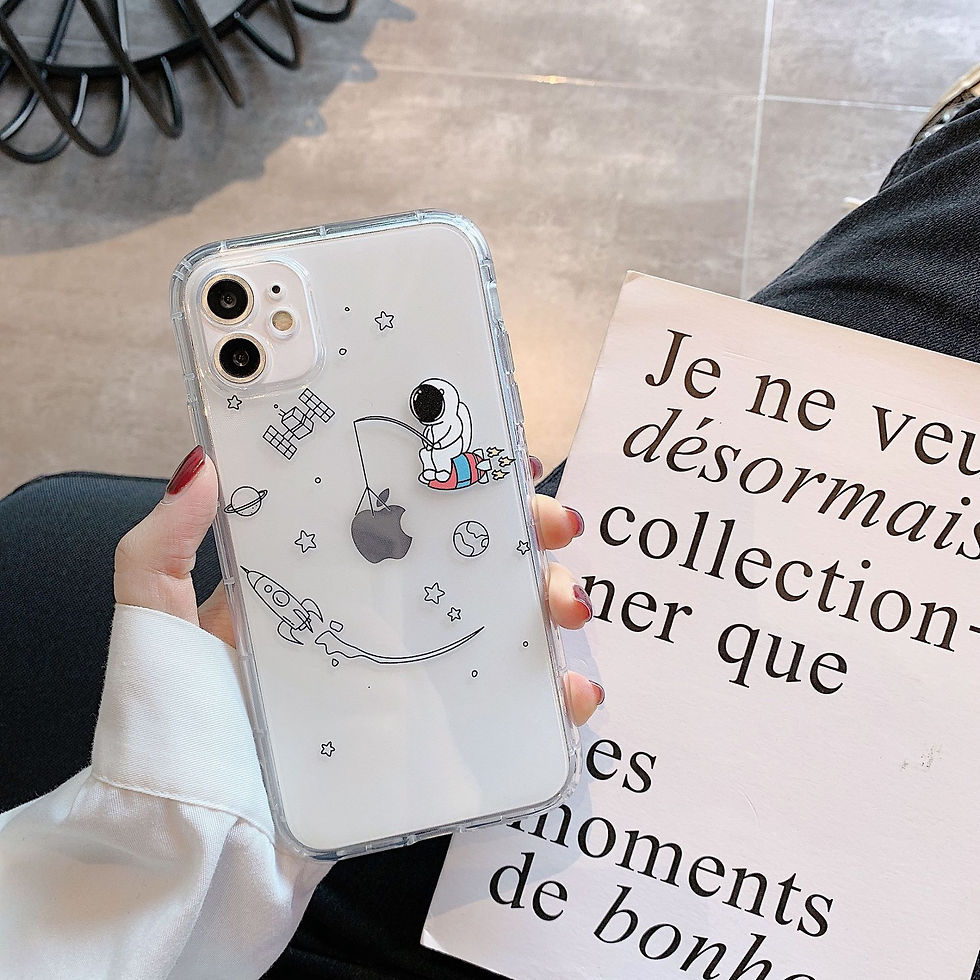 Miniatură: Creative Spaceman Transparent Cute Phone Case