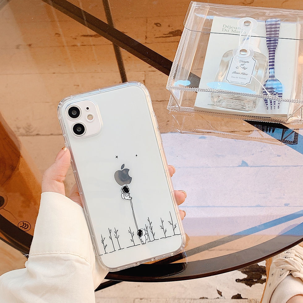 Miniatură: Creative Spaceman Transparent Cute Phone Case