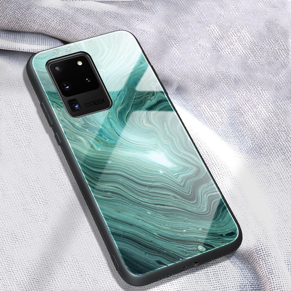 الصورة المصغرة: Marbled glass phone case Samsung 