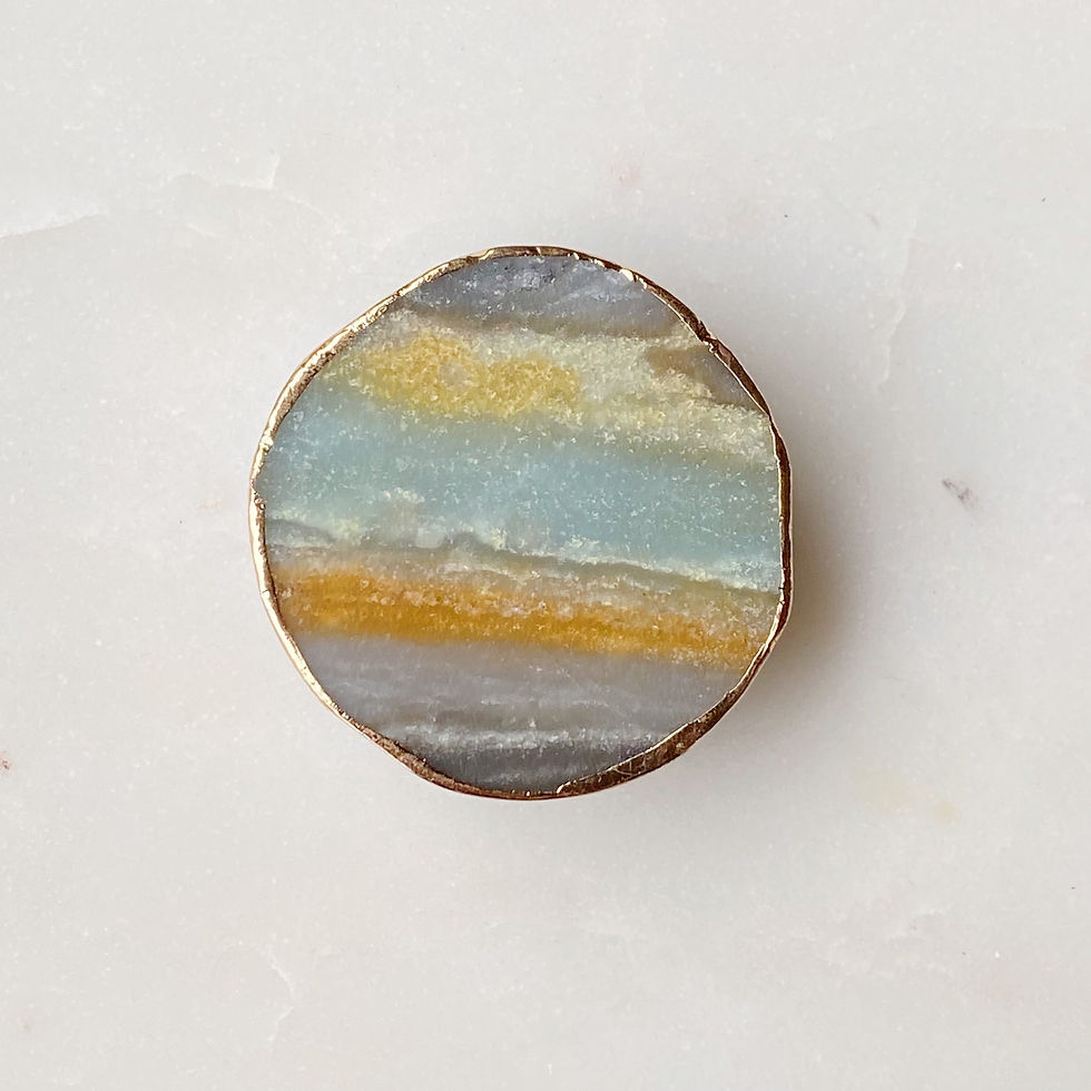Miniatura: Agarre de dispositivo de piedra natural Golden Edge