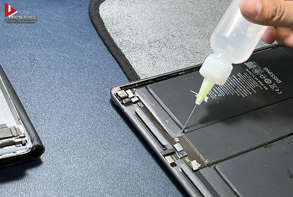 iPad Air Gen 2 ปี 2014 A1566 เปิดไม่ติด ชาร์จไม่เข้า เครื่องโดนน้ำ ค้างโลโก้