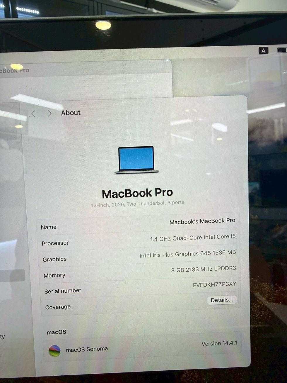 ภาพขนาดย่อ: MacBook Pro (13-inch, 2020, 2 TBT3)