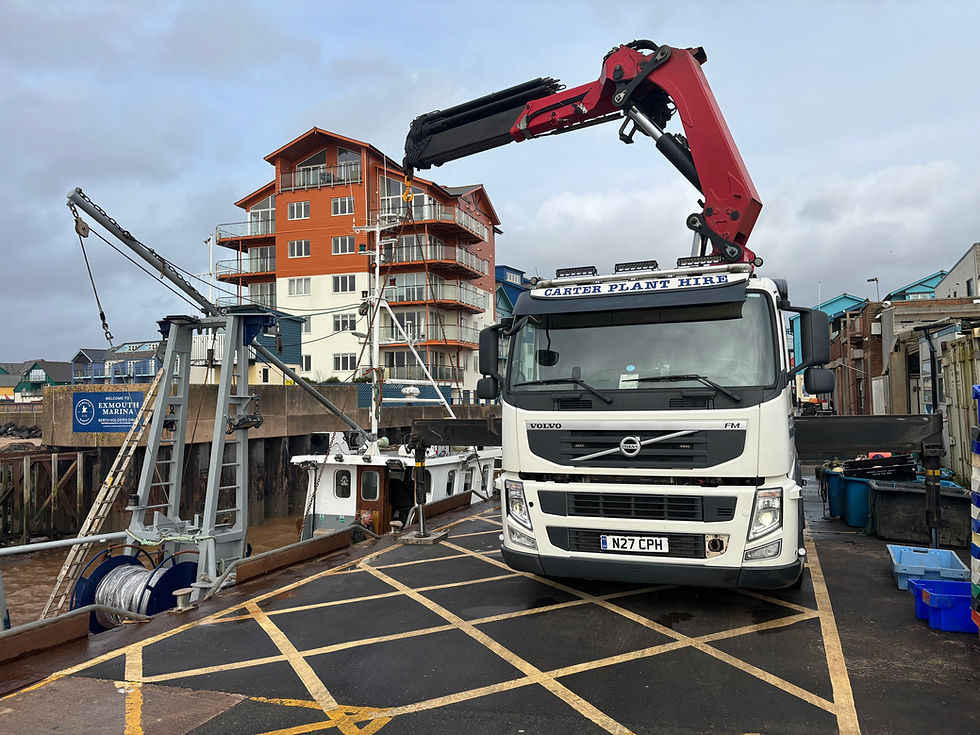 Work is taking place at Exmouth Marina