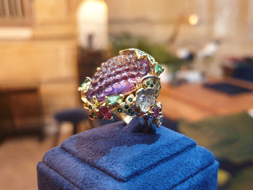 Création et fabrication de notre bague fraise de haute joaillerie - FRANCE BORDEAUX LEOGNAN