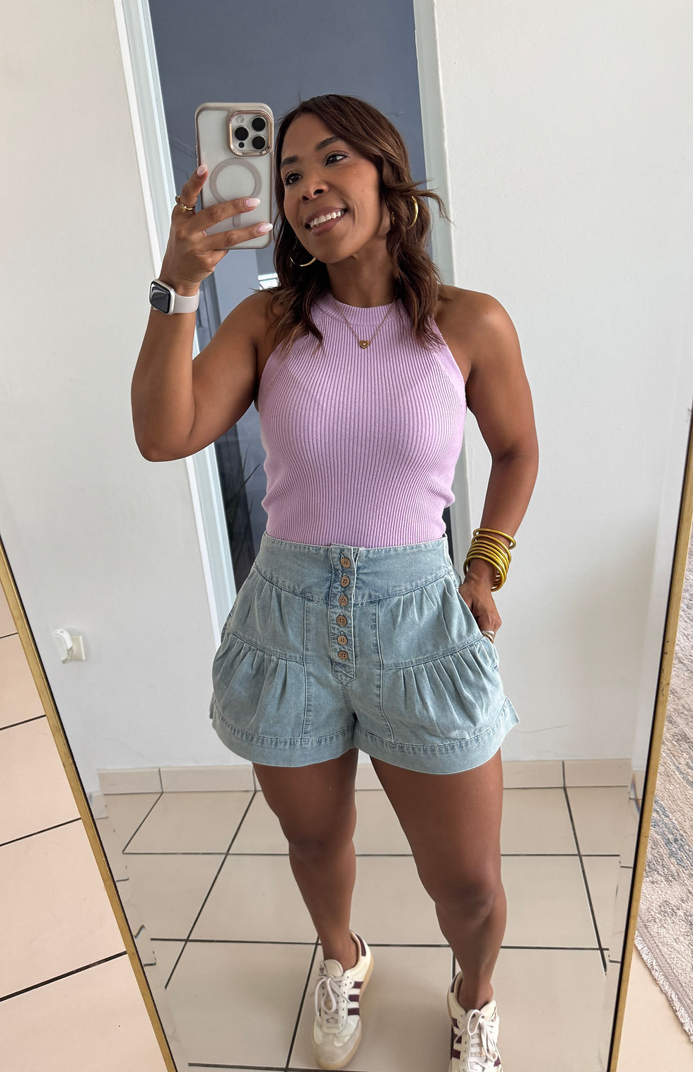 Thumbnail: Pintuck Detail Chambray Short