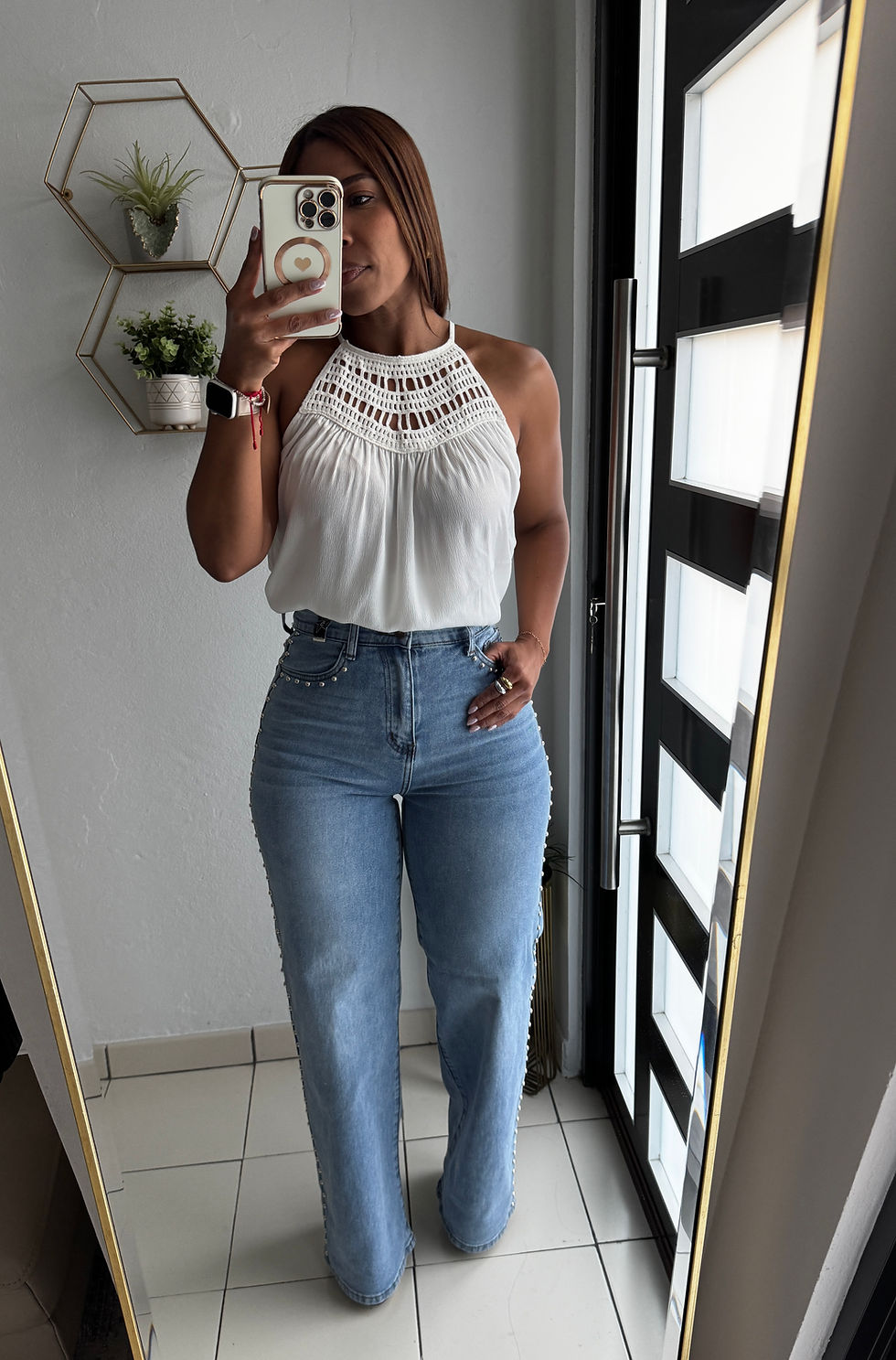 Thumbnail: Studs  Wide Leg Jean
