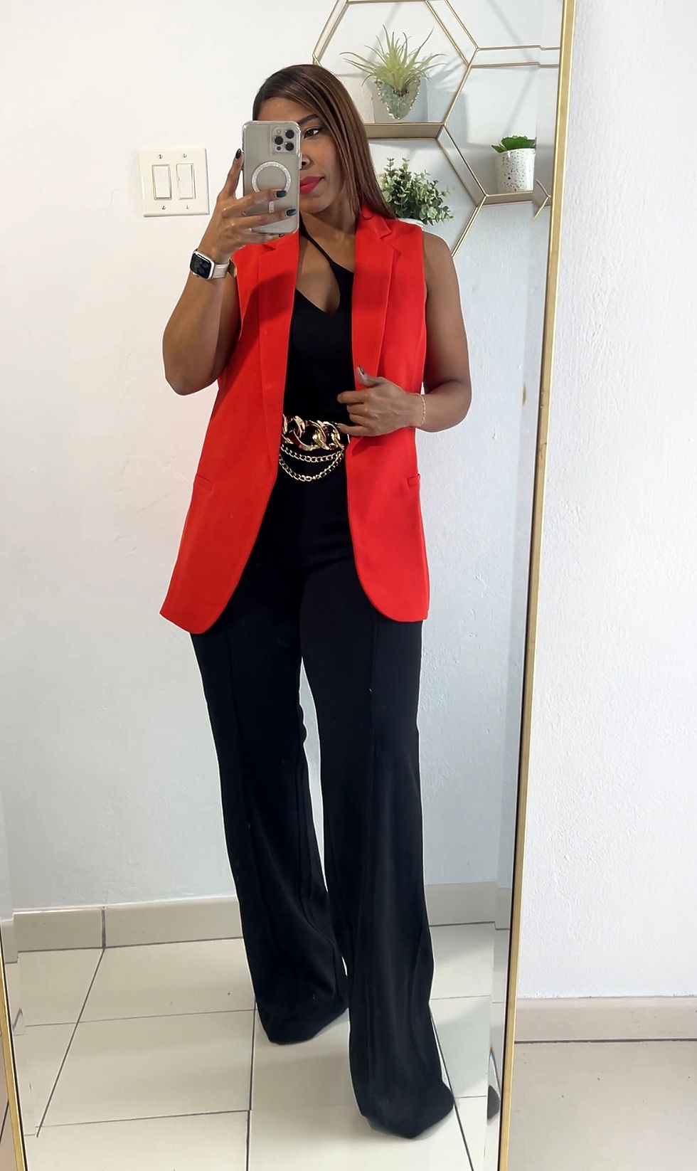 Thumbnail: Double strap one shoulder jumpsuit 