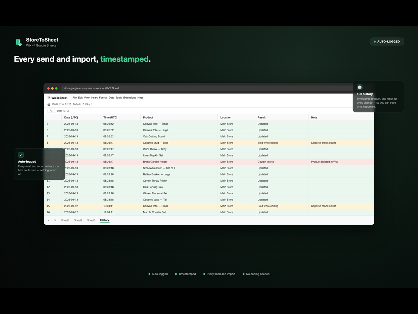 StoreToSheet screenshot 5