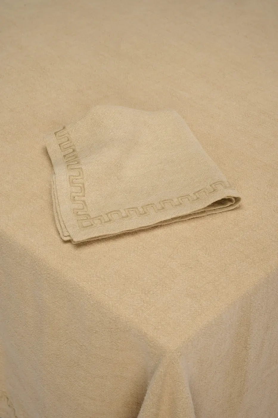 Miniatura: Cappelen Dimyr Floral linen tablecloth, beige