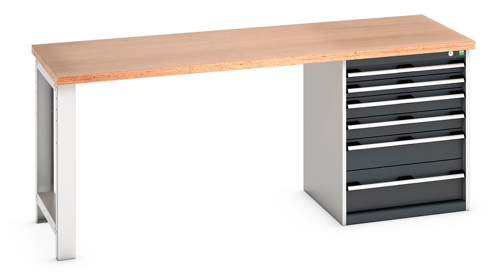 Thumbnail: Cubio Pedestal Bench (Multiplex) 2000 x 750 x 840mm