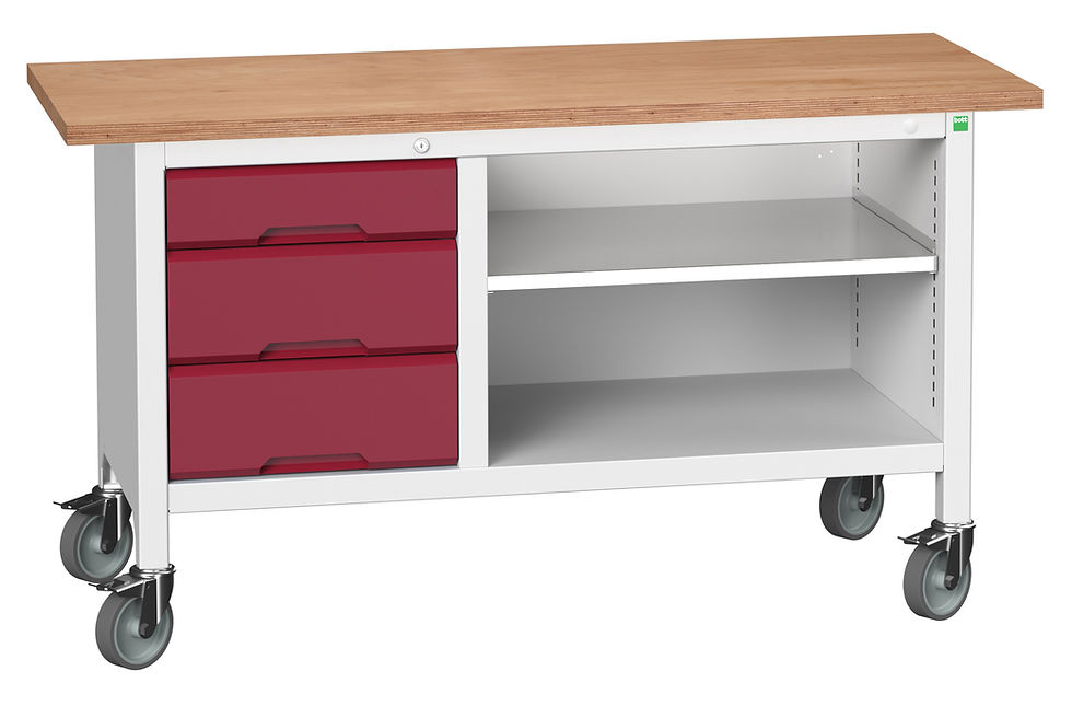 Thumbnail: Verso Mobile Storage Bench (Mpx) 1500 x 600 x 830mm