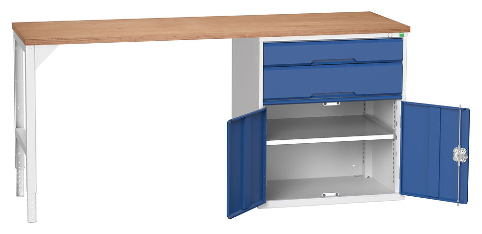 Verso Pedestal Bench 2000 x 600 x 930mm