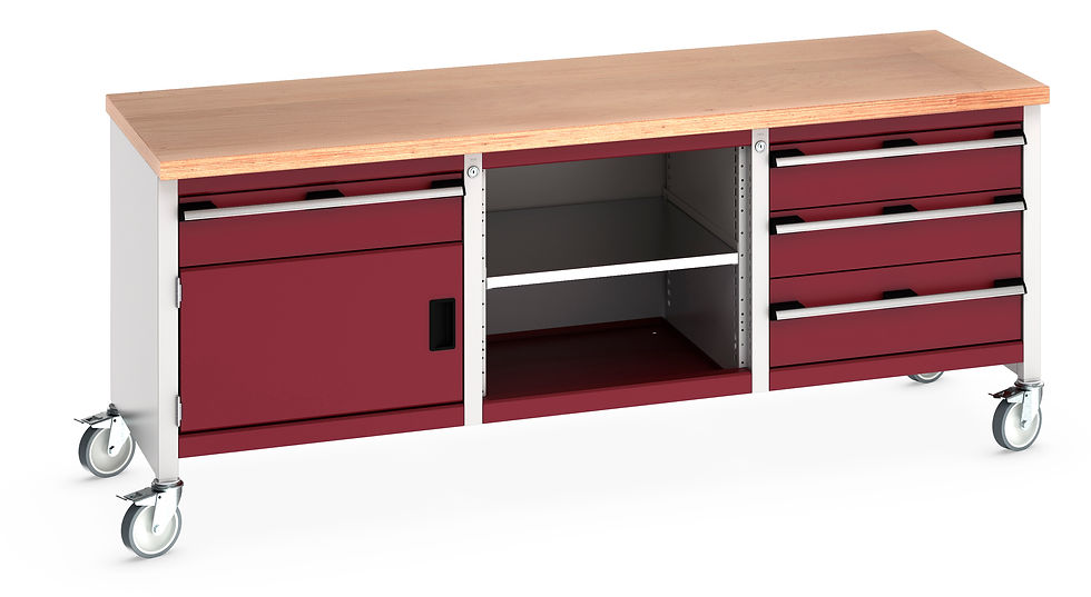 Thumbnail: Cubio Mobile Storage Bench (Multiplex) 2000 x 750 x 840mm