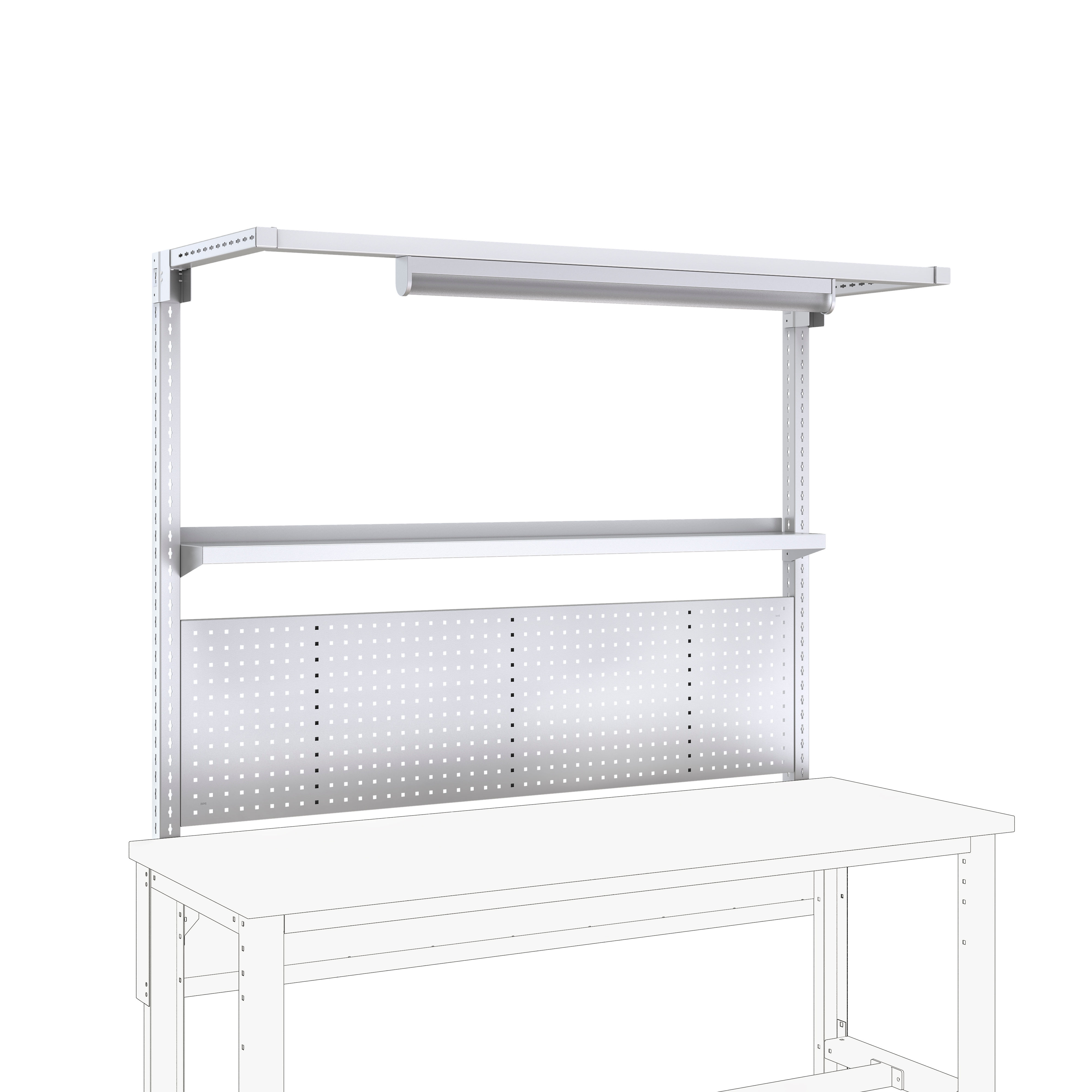 2M Cubio Storage Bench Overhead Kit 20-01 Grey