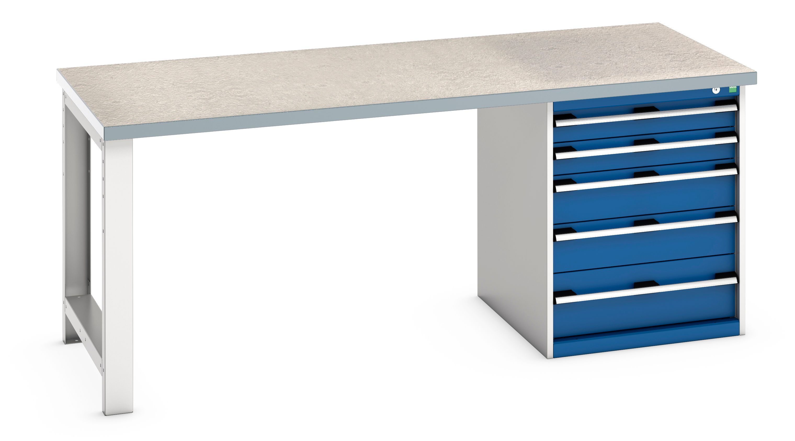 Cubio Pedestal Bench (Lino) 2000 x 900 x 840mm