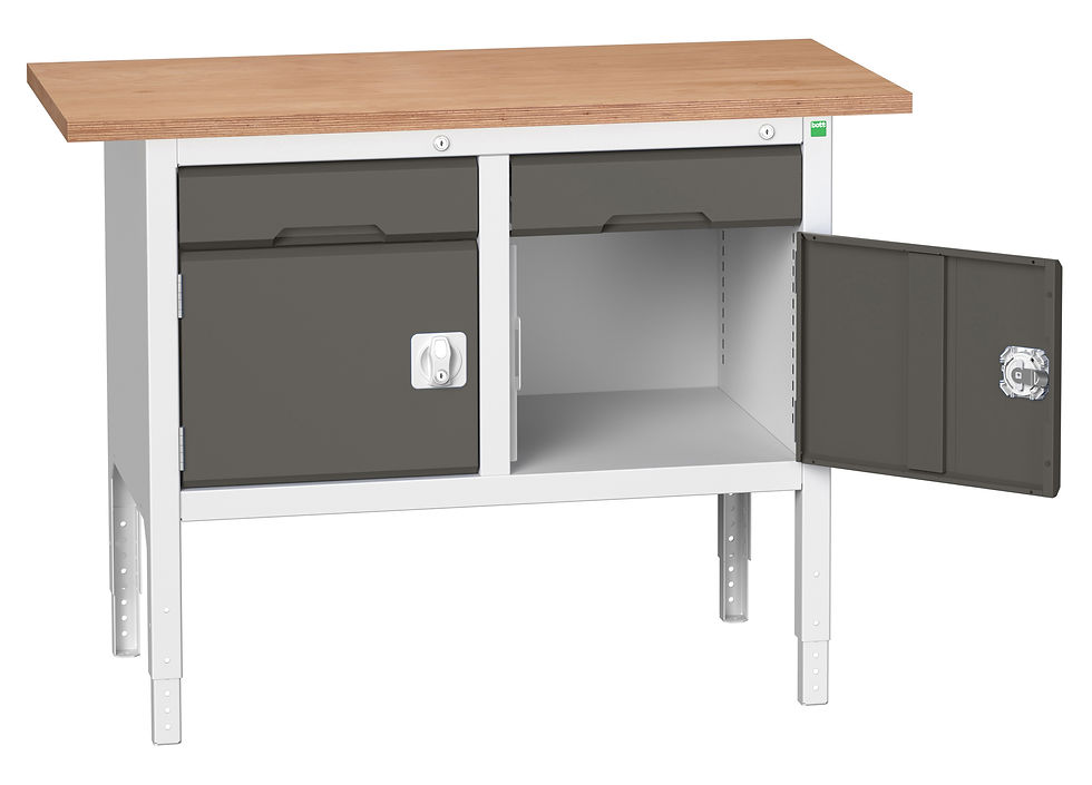 Thumbnail: Verso Adj. Height Storage Bench (Mpx) 1250 x 600 x 930mm
