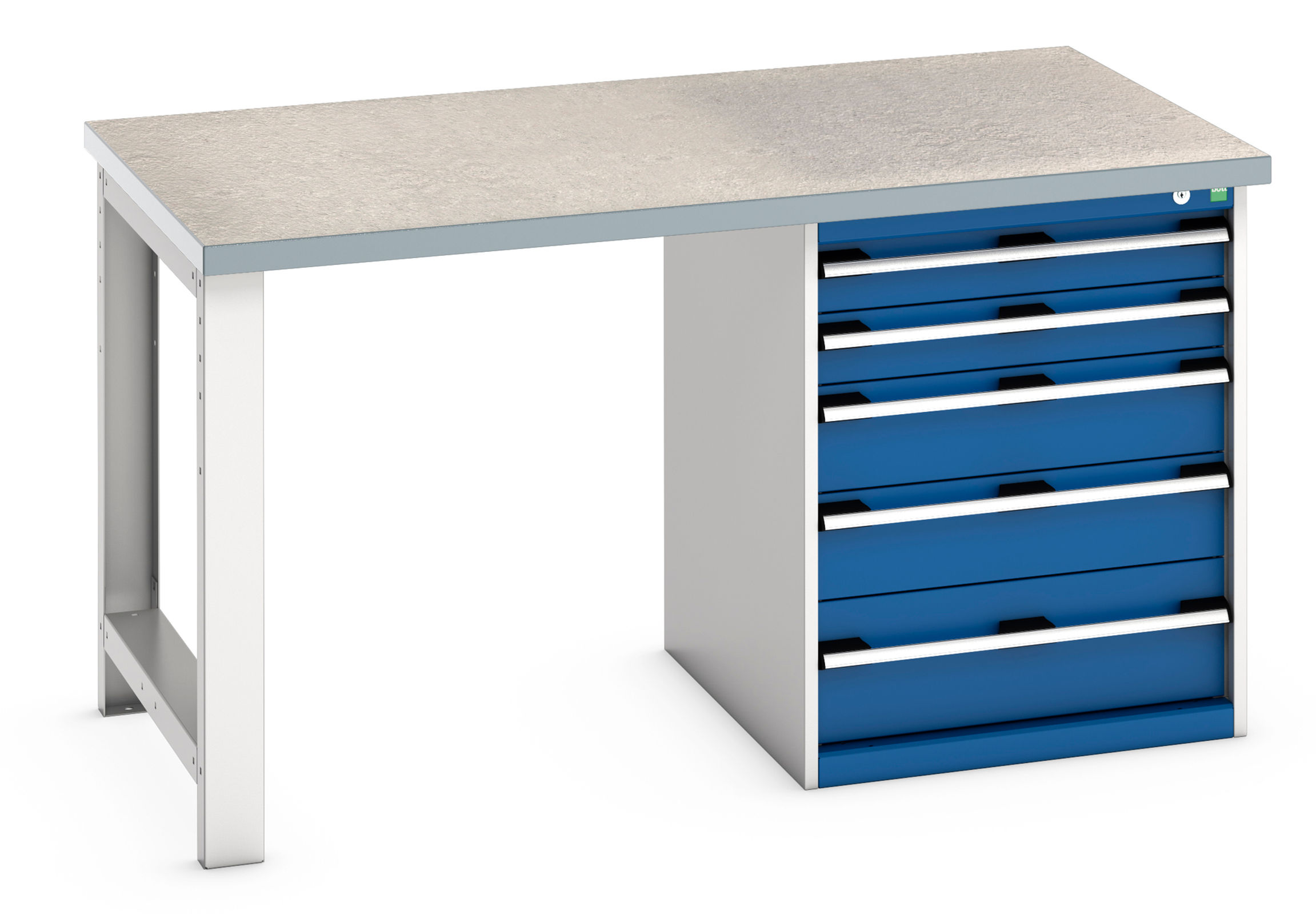 Cubio Pedestal Bench (Lino) 1500 x 900 x 840mm