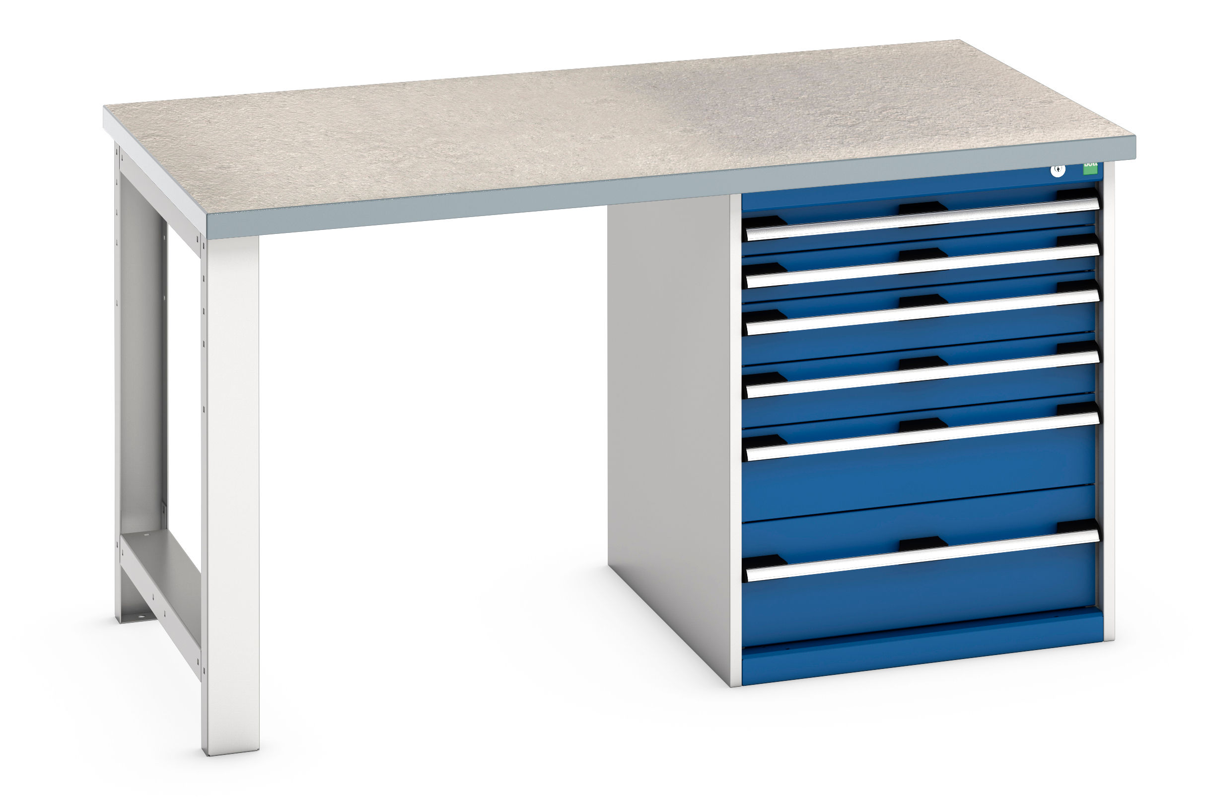 Cubio Pedestal Bench (Lino) 1500 x 900 x 840mm