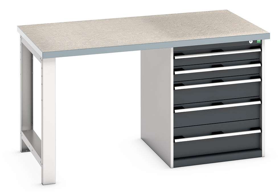 Thumbnail: Cubio Pedestal Bench (Lino) 1500 x 900 x 840mm