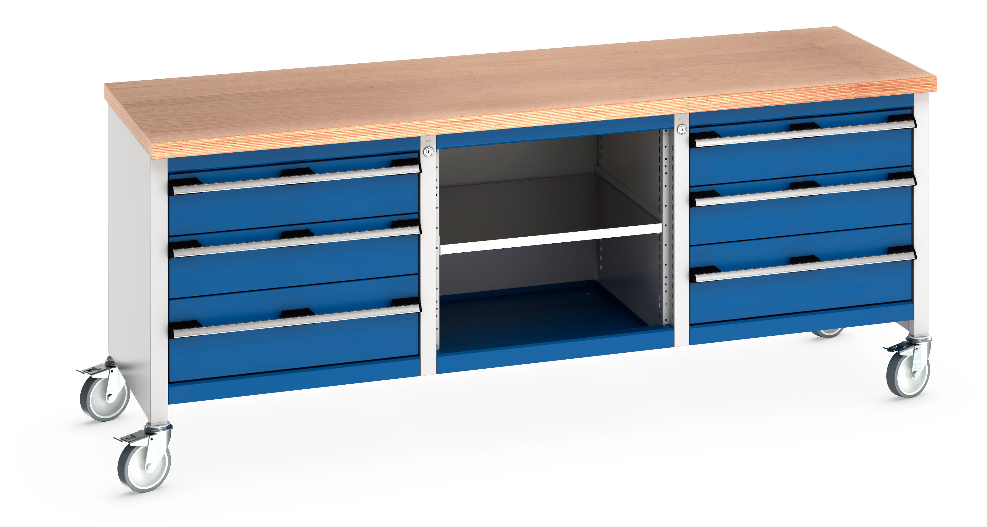 Cubio Mobile Storage Bench (Multiplex) 2000 x 750 x 840mm