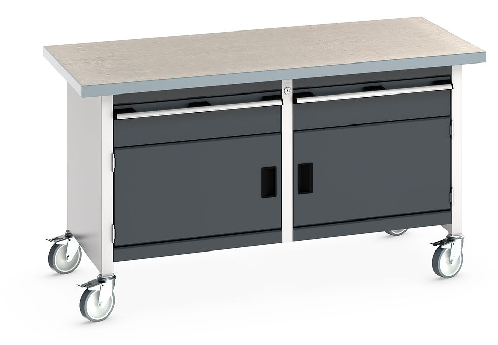 Thumbnail: Cubio Mobile Storage Bench (Lino) 1500 x 750 x 840mm